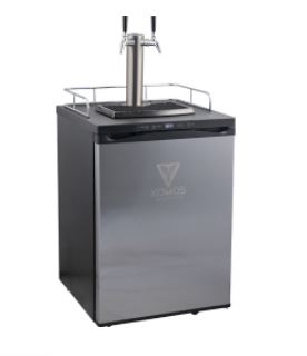 Kegerator con 2 grifos de acero inoxidable marca KOMOS®